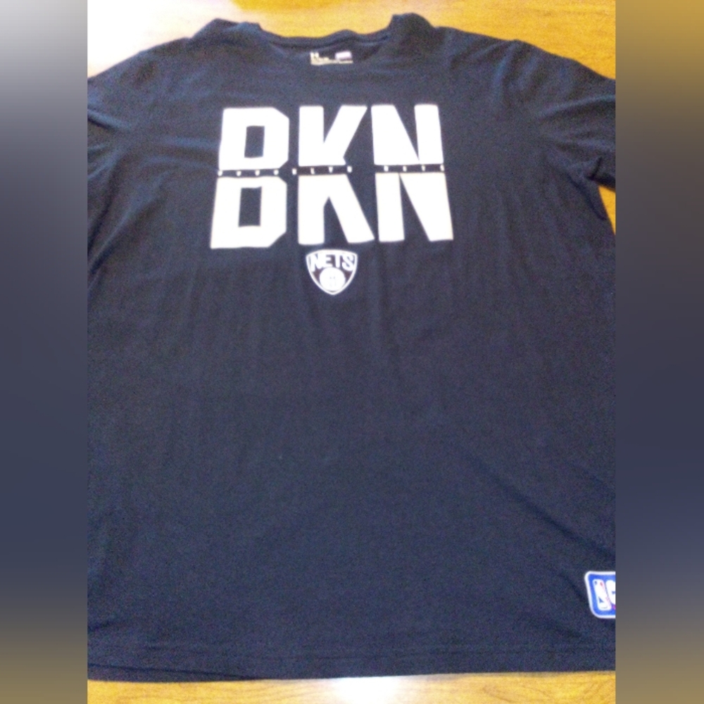 Brooklyn Nets Under Armour Loose Fit HeatGear Black XL NBA Combine T-Shirt